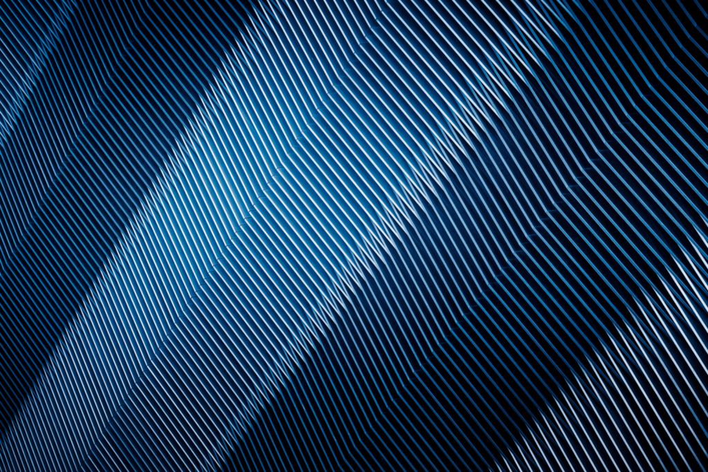 dark blue background with wavy diagonal lines